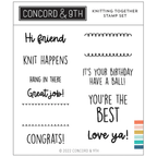 Concord & 9th Knitting Together Clear Stamp Set 11931