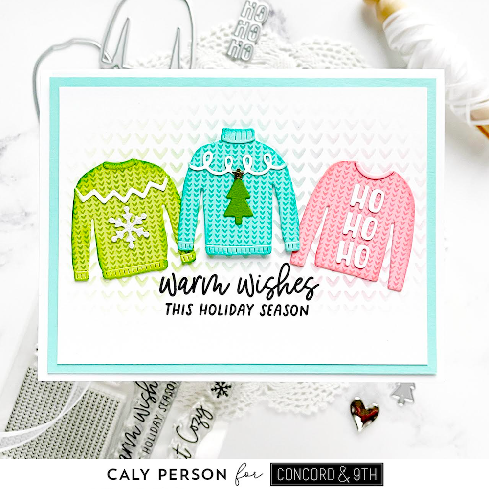 Concord & 9th Stay Cozy Clear Stencil Set 11935 warm wishes