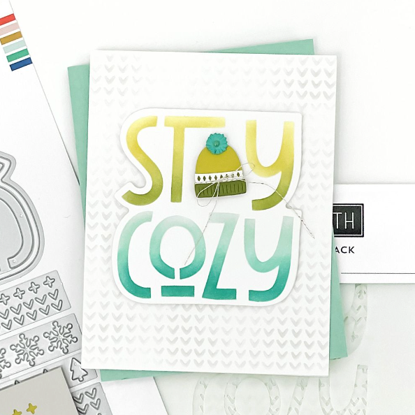 Concord & 9th Stay Cozy Clear Stencil Set 11935 hat