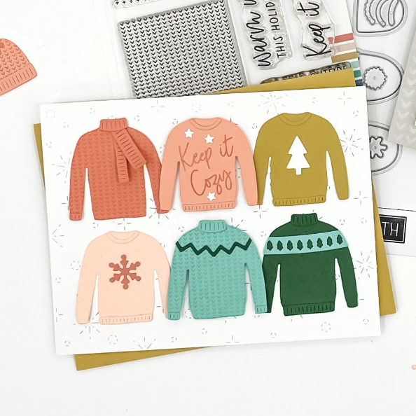 Concord & 9th Sweater Season Clear Stamp Set 11938 cozy