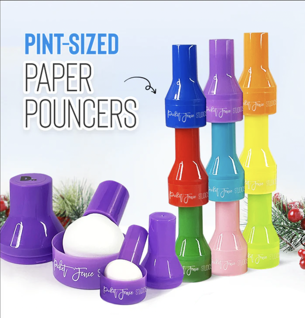 Picket Fence Studios Pint-Sized Paper Pouncers Bright Rainbow ppp-105 detail