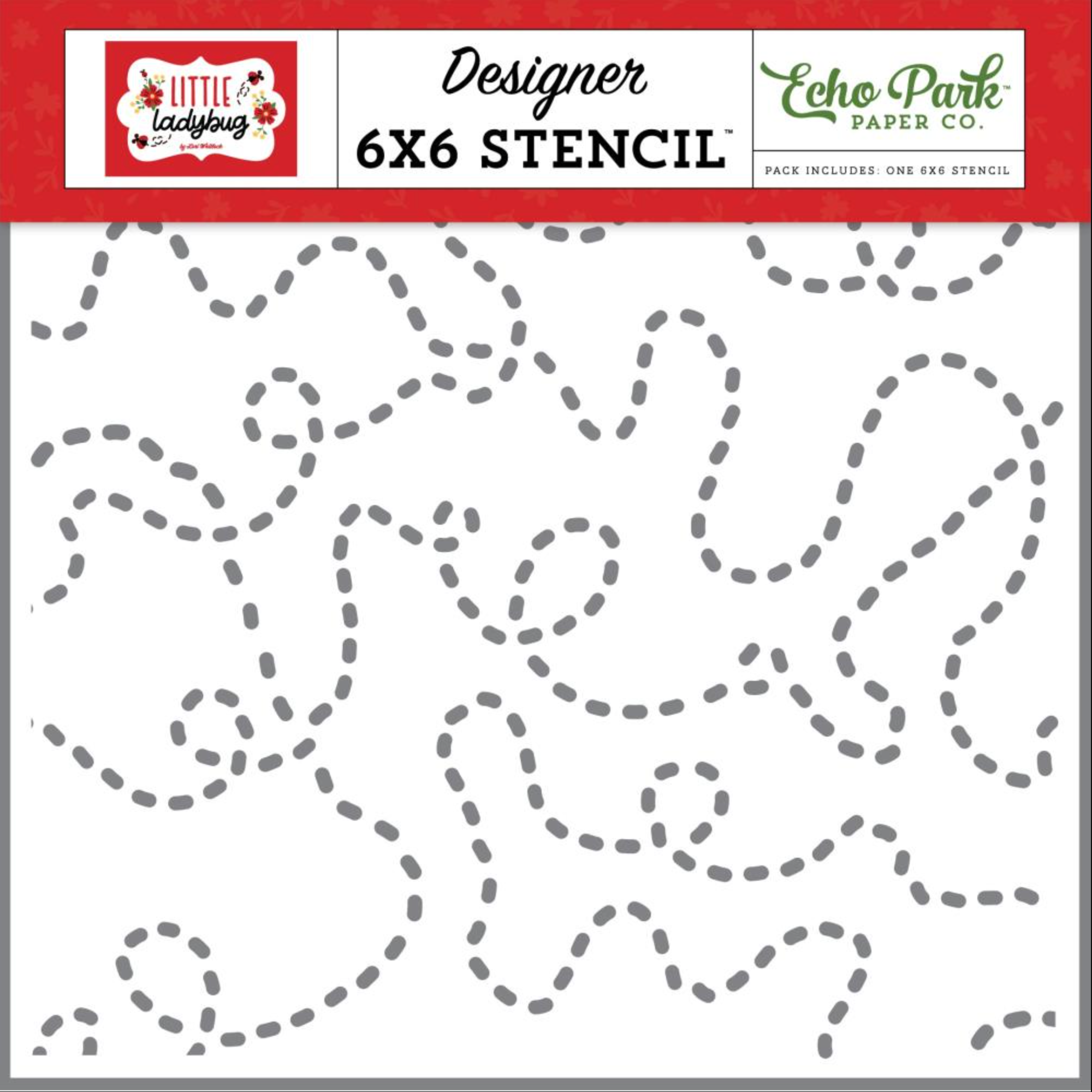 Echo Park Ladybug Trails 6 x 6 Stencil llb347035