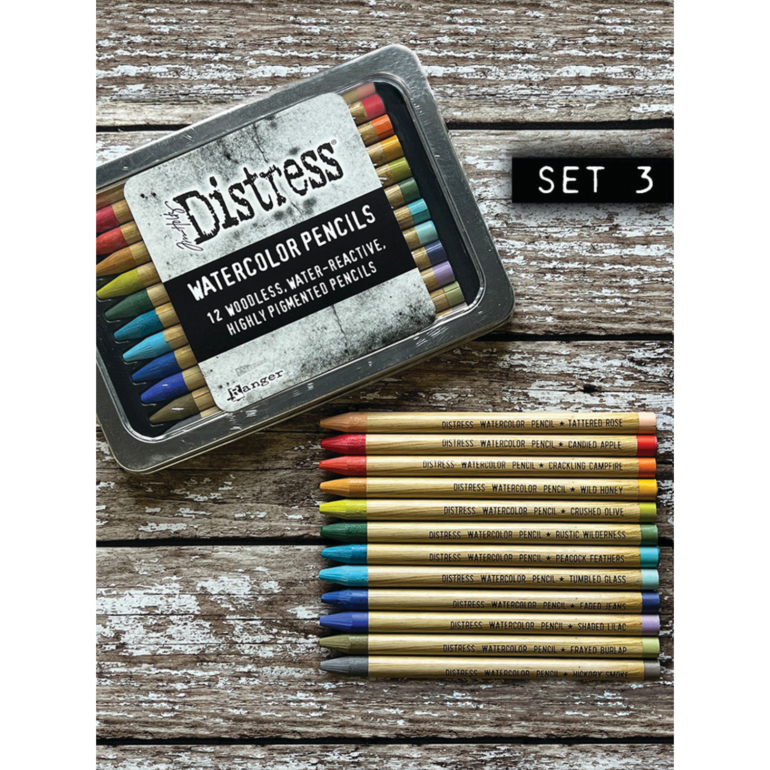 Tim Holtz Distress Watercolor Pencils SET 3 Ranger tdh76643