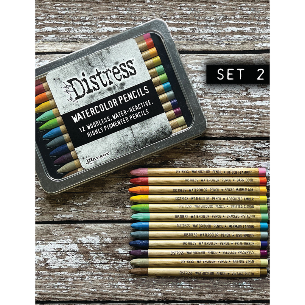 Tim Holtz Distress Watercolor Pencils SET 2 Ranger tdh76315
