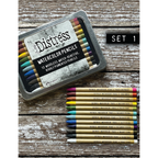 Tim Holtz Distress Watercolor Pencils Set 1 And Pencil Sharpener Bundle Tim pic