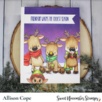Sweet November Stamps Winter Wishes Reindeer Clear Stamp Set sns-wn-wr-23 Allison