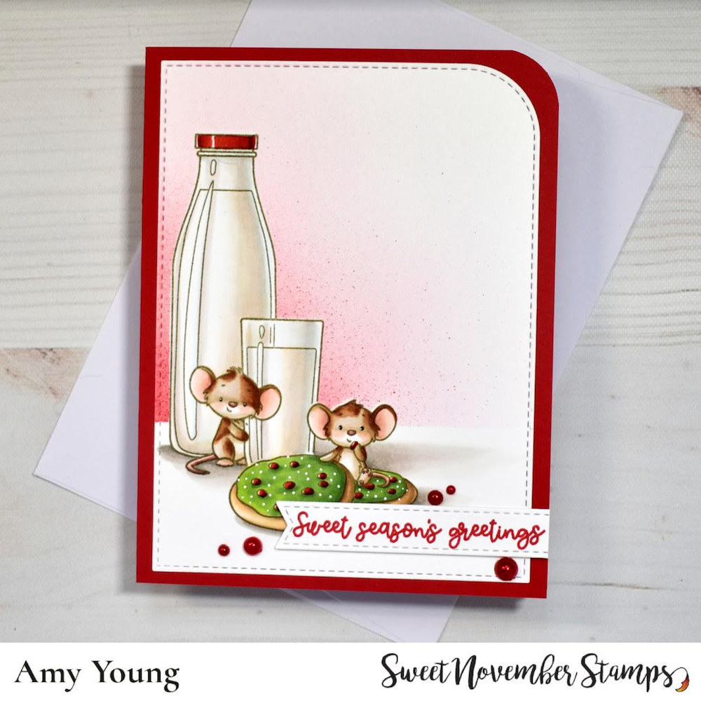 Sweet November Stamps Milk and Cookies Clear Stamp Set sns-wn-mc-23 amy