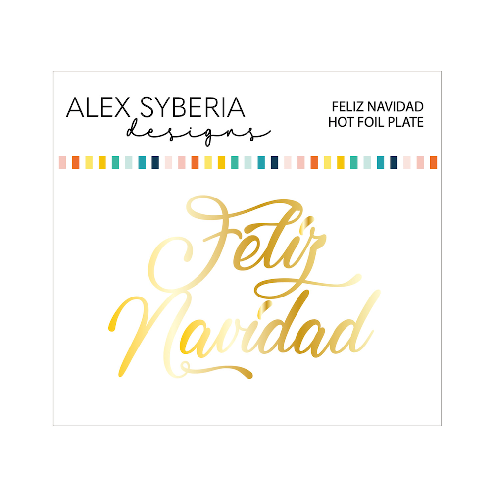 Alex Syberia Designs Feliz Navidad Hot Foil Plate asd-hf-134