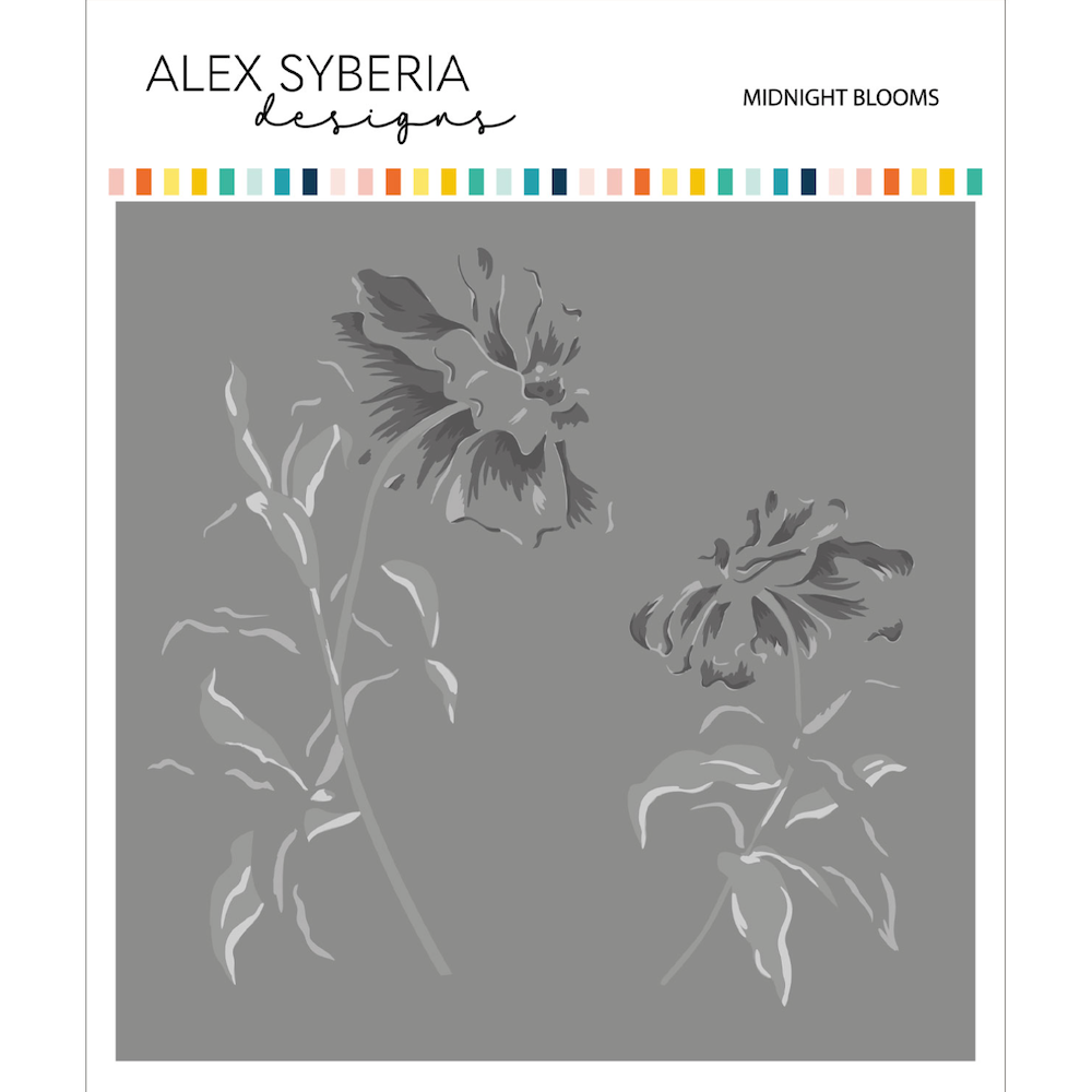 Alex Syberia Designs Midnight Blooms Layering Stencil Set asd-ste-141