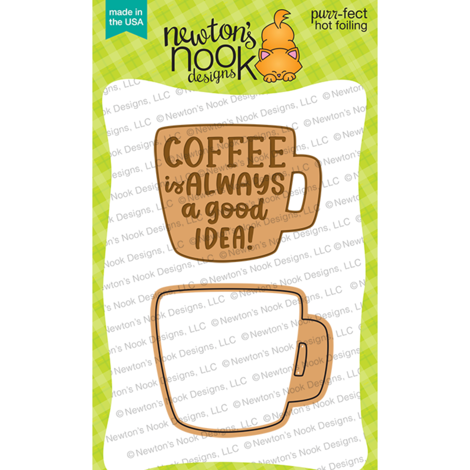 Newton's Nook Designs Coffee Mug Hot Foil Plate and Die nn2311hf1