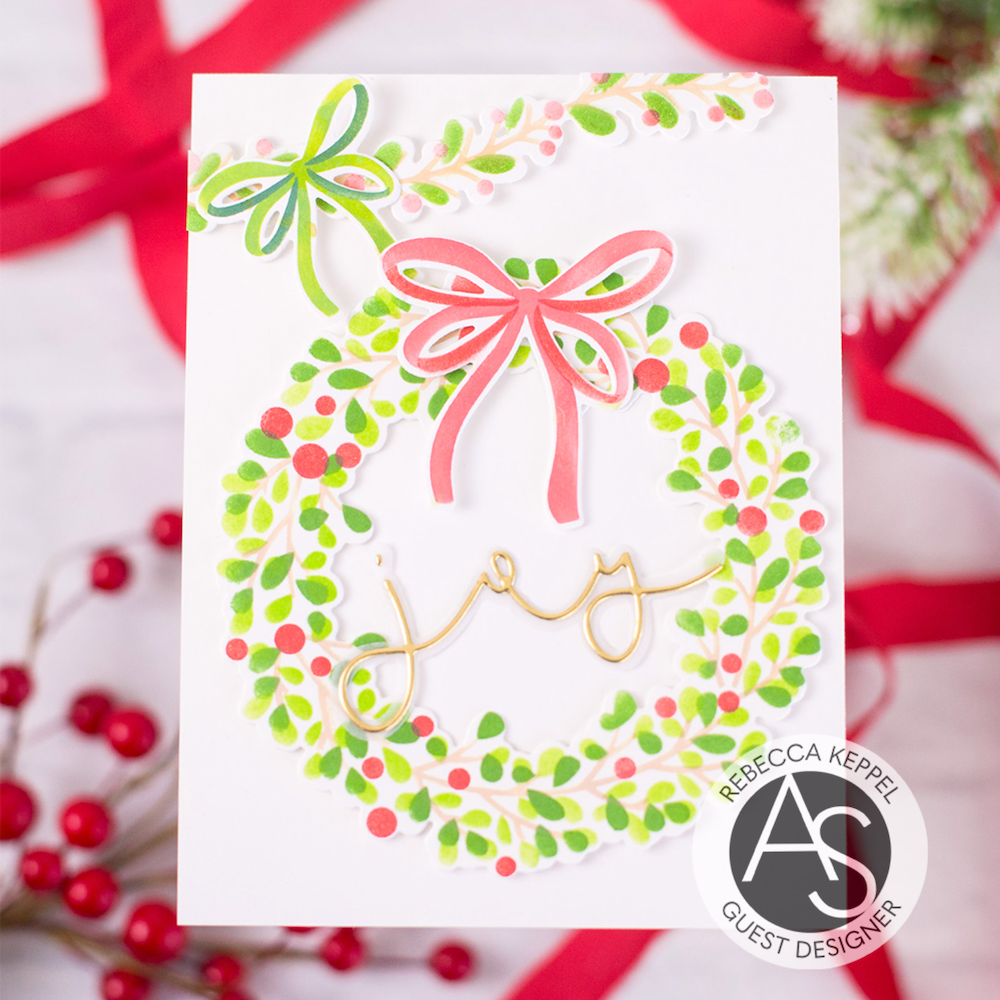 Alex Syberia Designs Joy Hot Foil Plate asd-hf-138 wreath