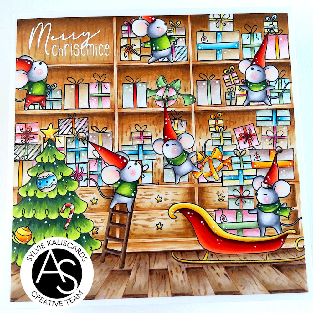 Alex Syberia Designs Merry Christmice Clear Stamp Set asd-sta-133 mice