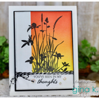 Gina K Designs AUTUMN SILHOUETTES Clear Stamps 6989 you've been in my thoughts