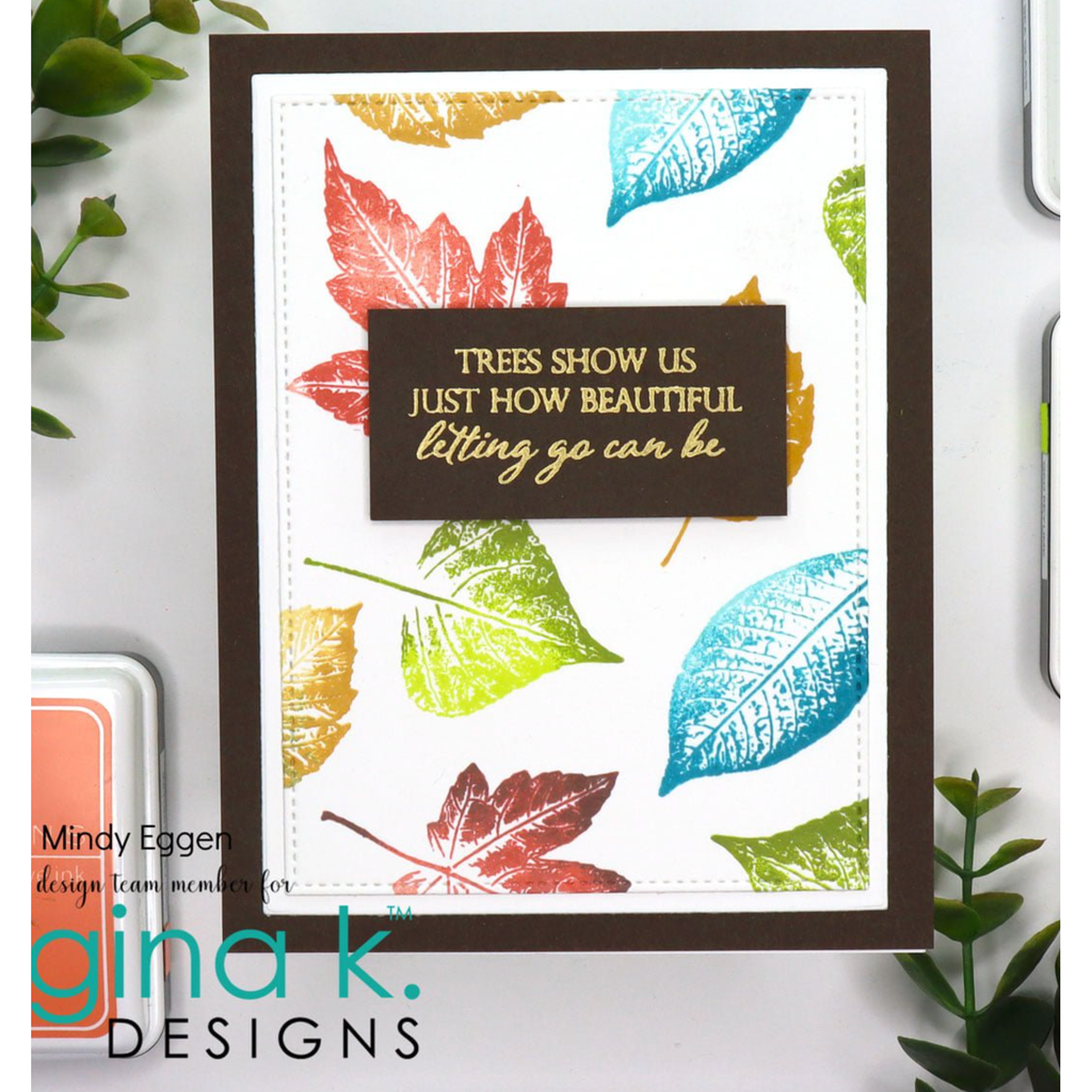 Gina K Designs AUTUMN SILHOUETTES Clear Stamps 6989 leaves