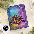 Alex Syberia Designs Brilliant Burst Hot Foil Plate Set asd-hf-132 fireworks