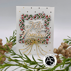 Alex Syberia Designs Feliz Navidad Hot Foil Plate asd-hf-134 ribbon