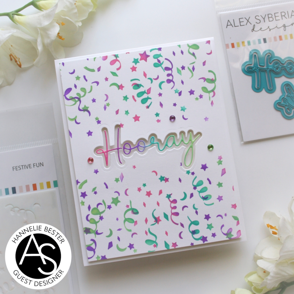 Alex Syberia Designs Festive Fun Layering Stencil Set asd-ste-108 hooray