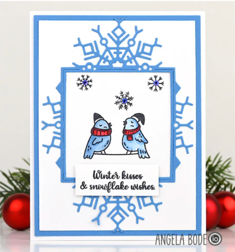 Impression Obsession Clear Stamps Winter Time mc1273 snowflake wishes