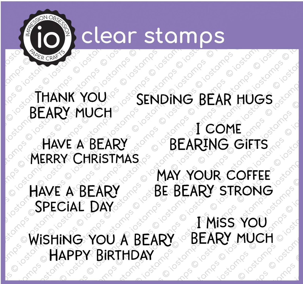 New Fiskars SIMPLE EXPRESSIONS Clear Stamp Set 17 Clear Stamps Sentiments