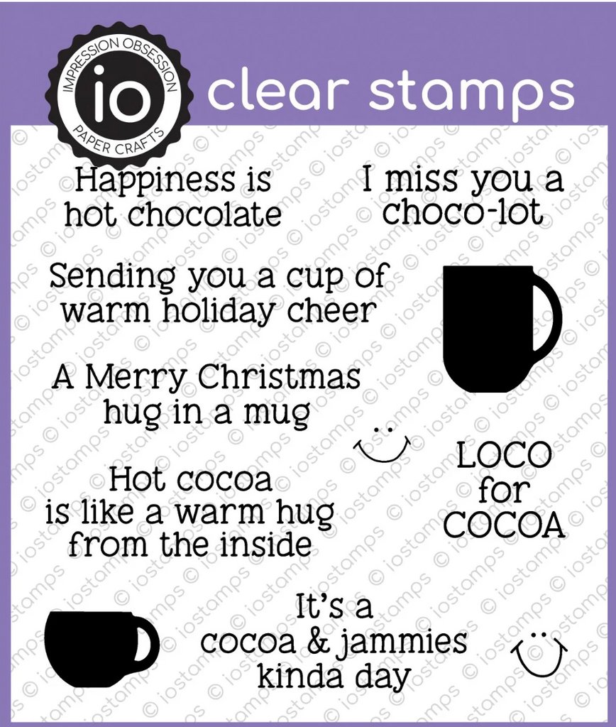 Impression Obsession Clear Stamps Hot Chocolate Sayings cs1224