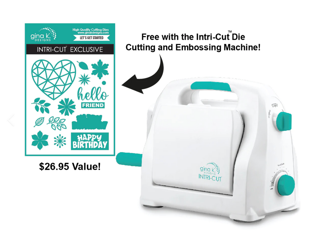 Gina K Designs Intri-Cut Die Cutting Machine intc001 with die set