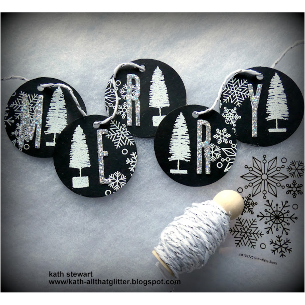 Tim Holtz Cling Rubber Stamps BOTTLE BRUSH TREES CMS455 merry  | color-code:ALT01