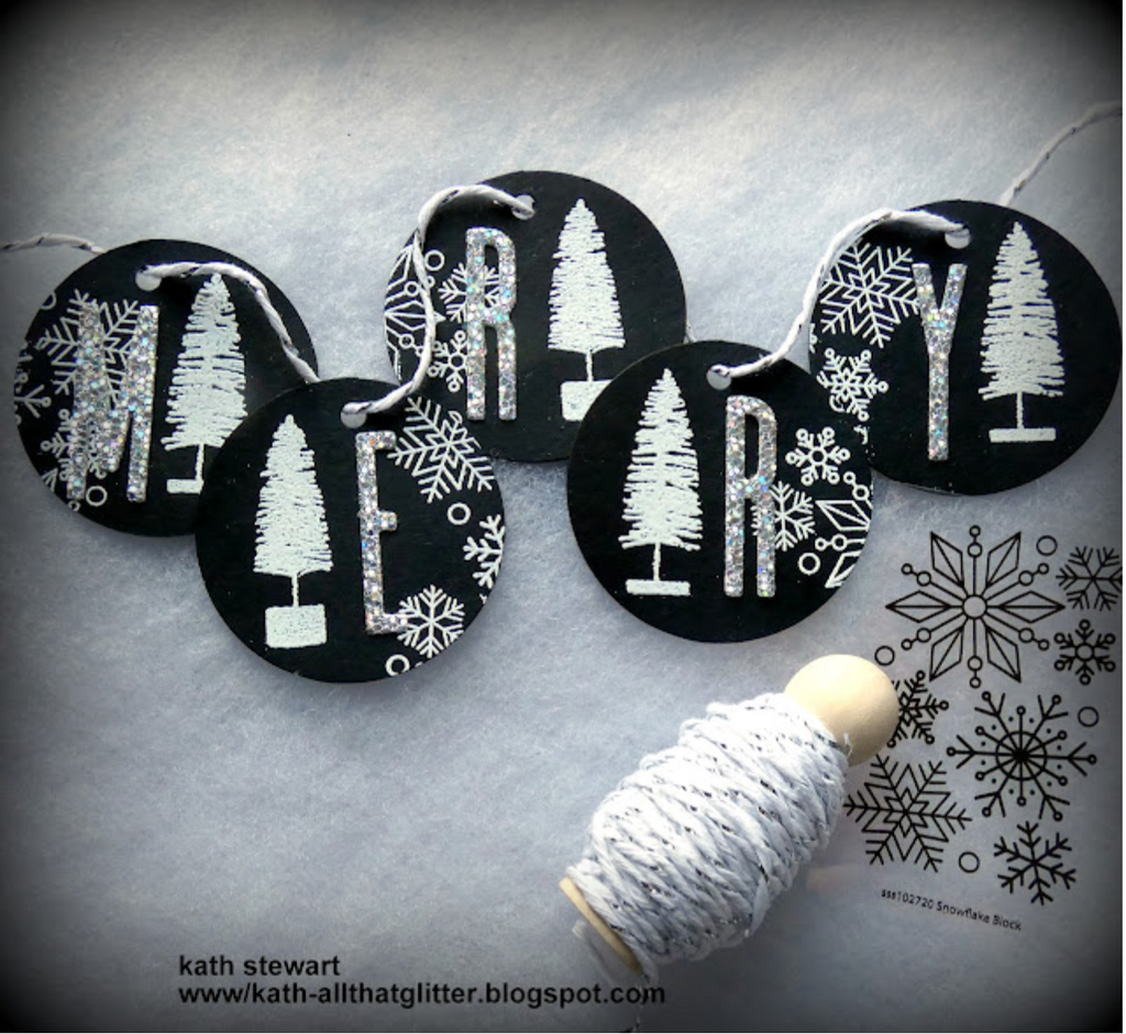 Tim Holtz Cling Rubber Stamps BOTTLE BRUSH TREES CMS455 merry  | color-code:ALT01
