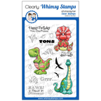 Whimsy Stamps Dinosaur Friends Clear Stamps c1266