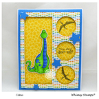 Whimsy Stamps DINOSAUR FRIENDS Clear Stamps C1266