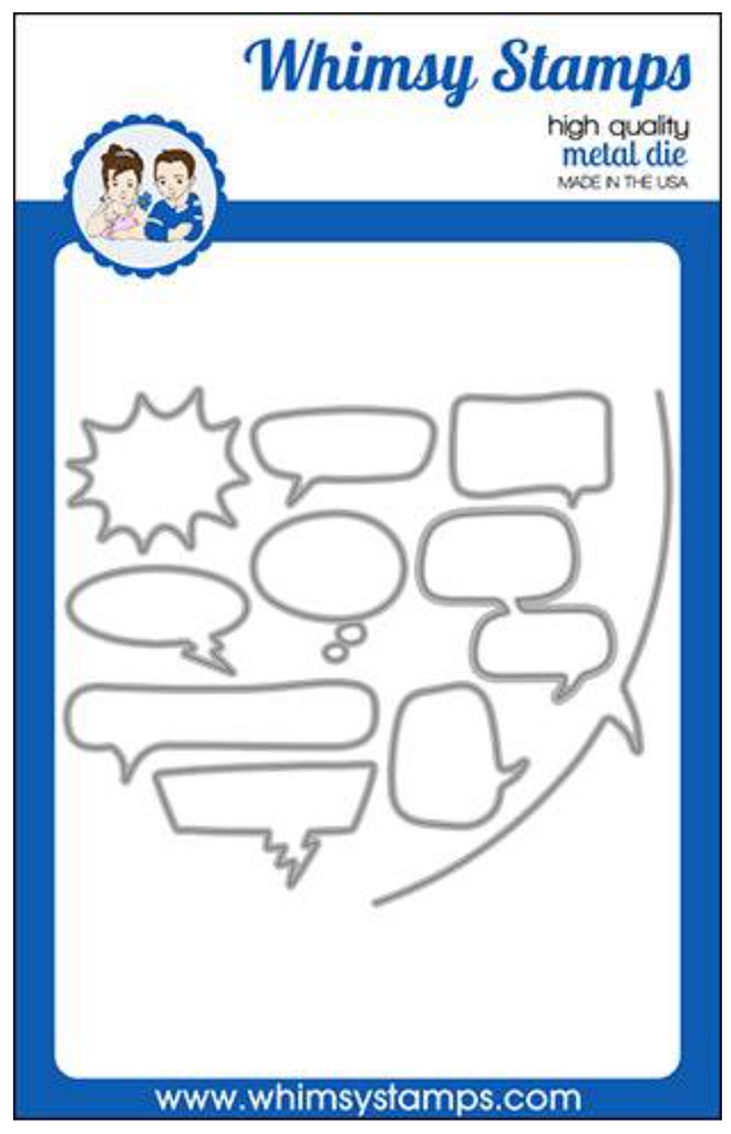 Whimsy Stamps COMIC SPEECH BUBBLES Dies WSD461