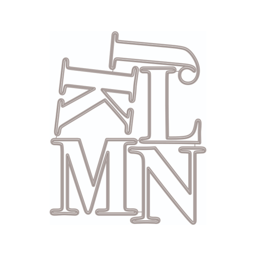 Hero Arts Fancy Cuts Dies Letter J-N df167