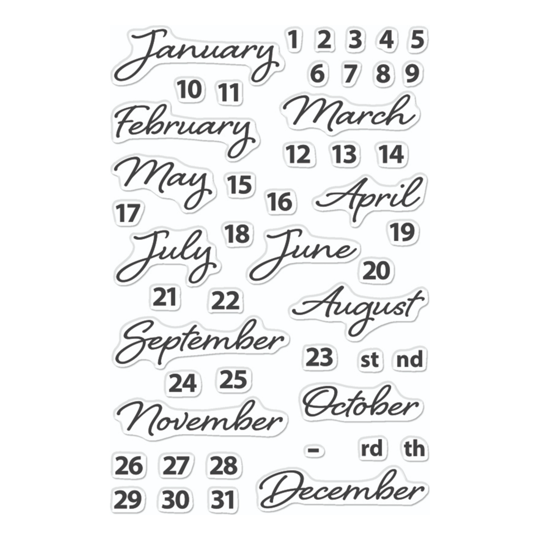 Hero Arts Clear Stamps Months cm737