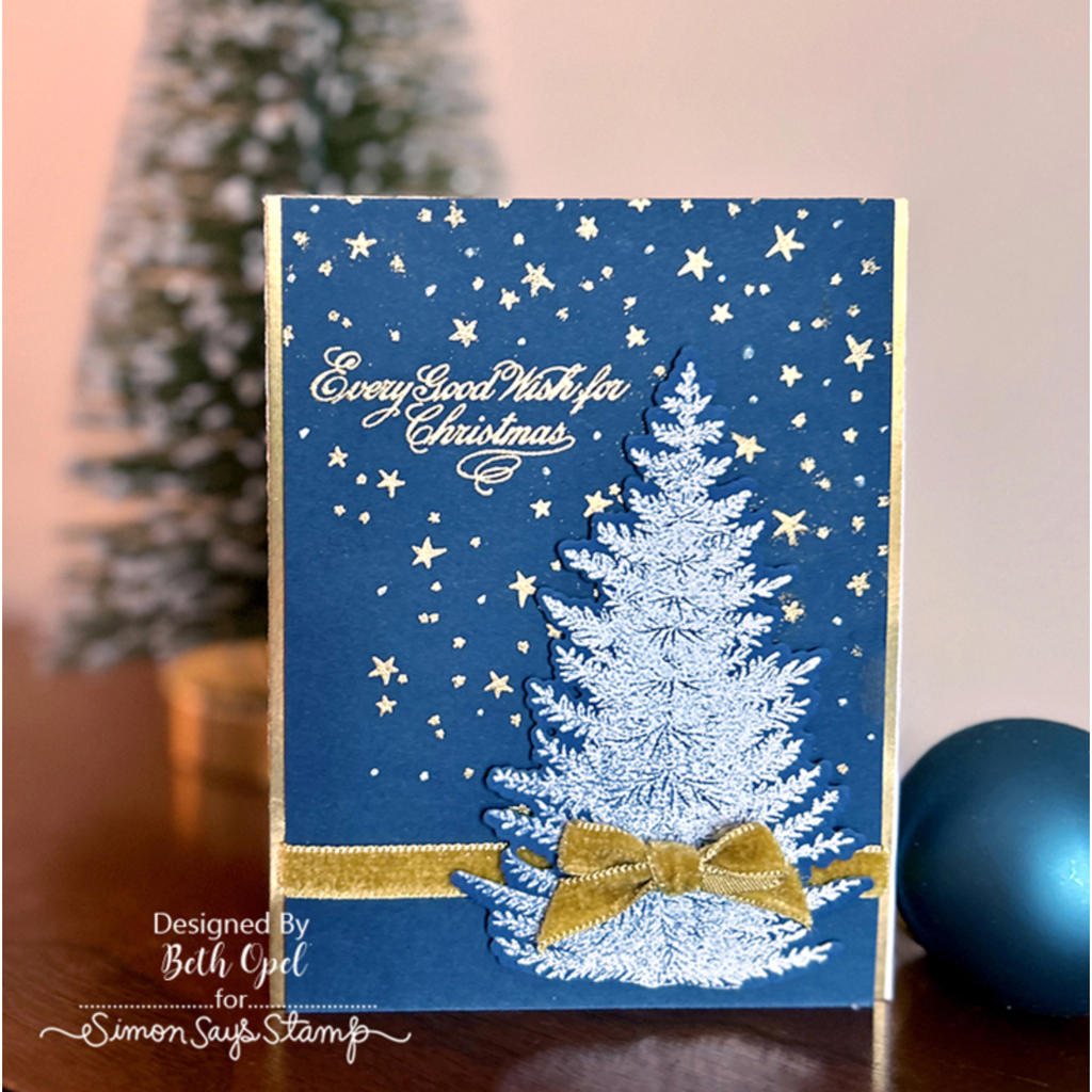 Tim Holtz Cling Rubber Stamps Winter Woodlands cms476 pretty tree | color-code:ALT04