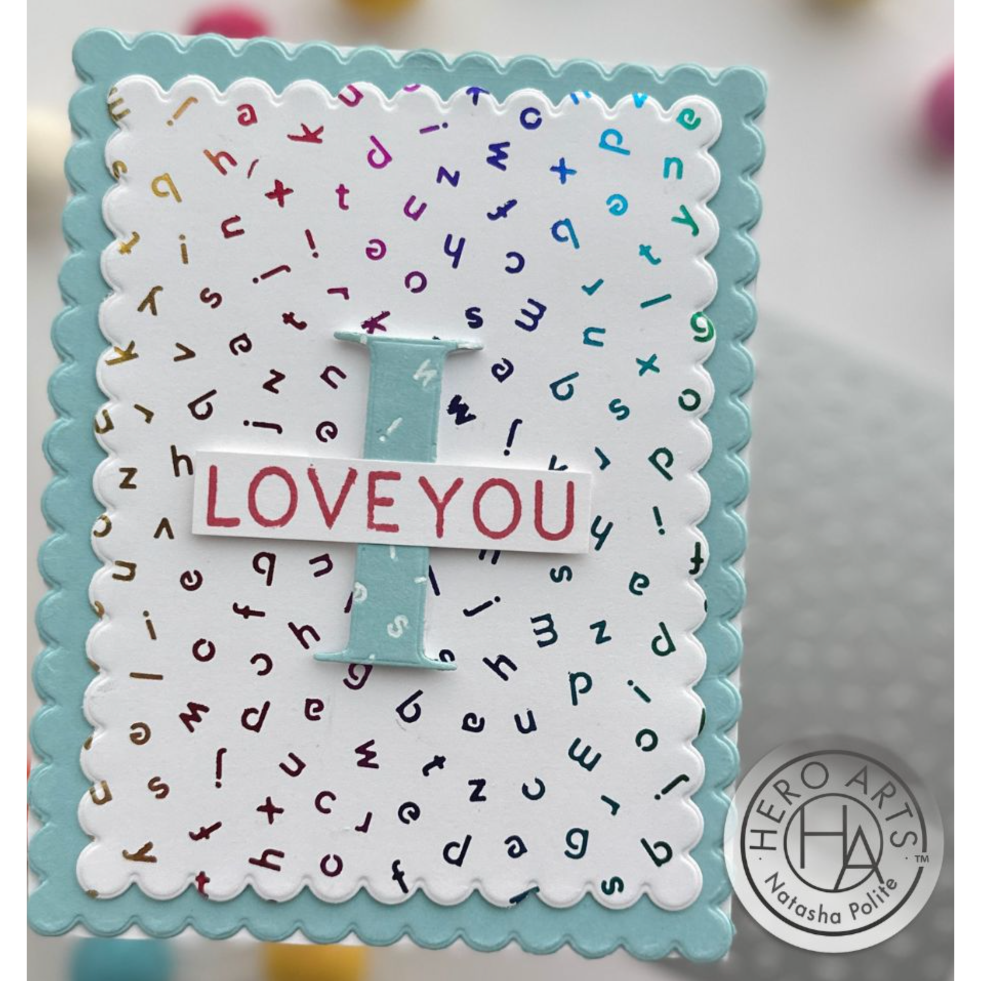 Hero Arts Fancy Cuts Die Alphabet Embossing Plate df171 i love you