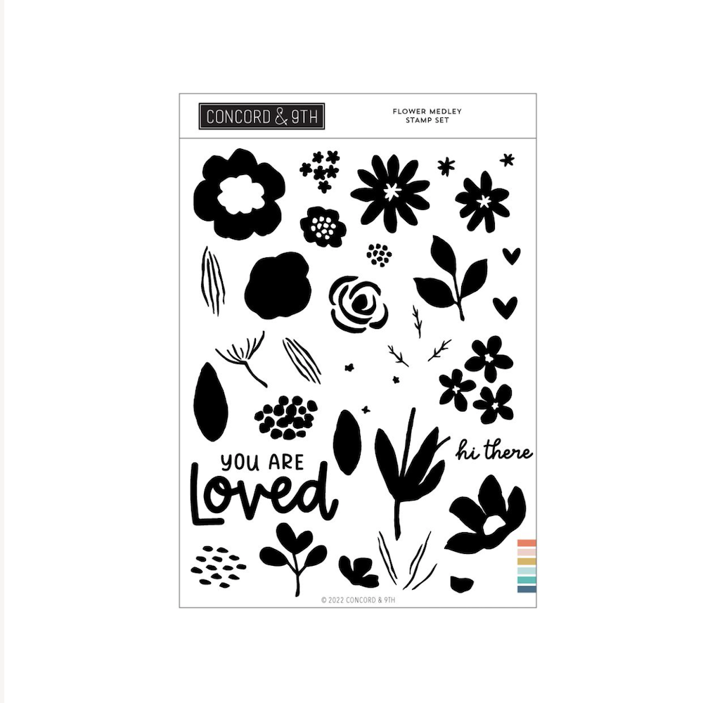 Concord & 9th Flower Medley Clear Stamp Set 11953