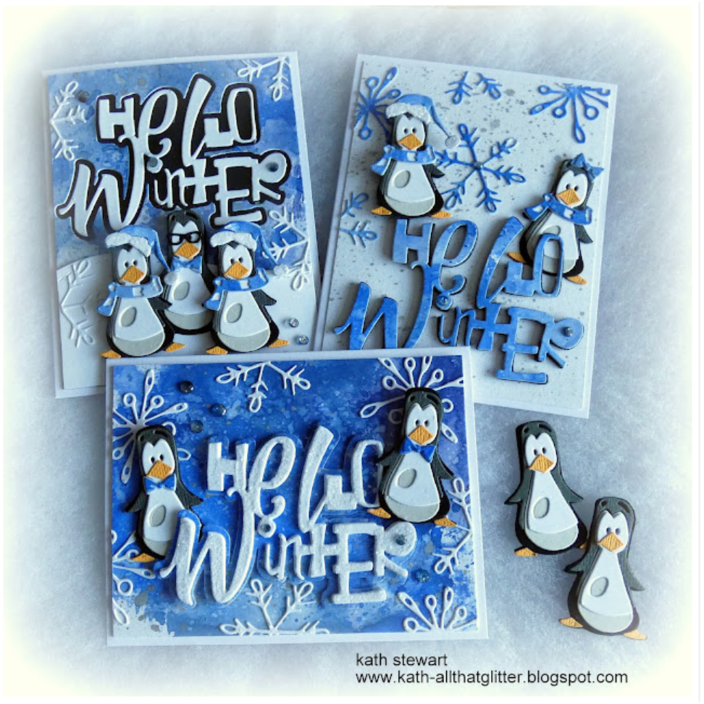 Tim Holtz Sizzix SCRIBBLY SNOWFLAKES Thinlits Dies 665582 winter blues | color-code:ALT02