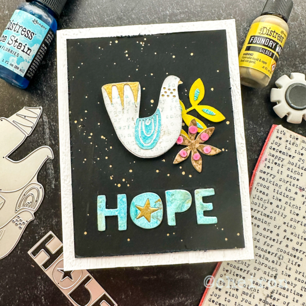 Tim Holtz Cling Rubber Stamps STRIPES and HOLIDAY CMS281 hope | color-code:ALT02