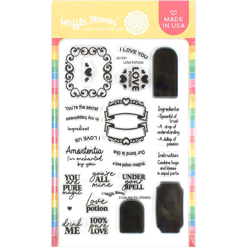 Waffle Flower Love Potion Clear Stamps 421591