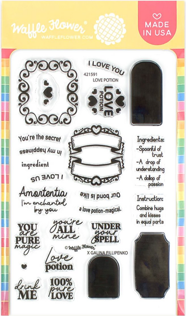 Waffle Flower Love Potion Clear Stamps 421591