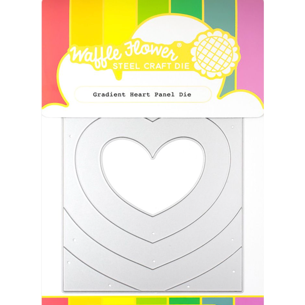 Waffle Flower Gradient Heart Panel Die 421600