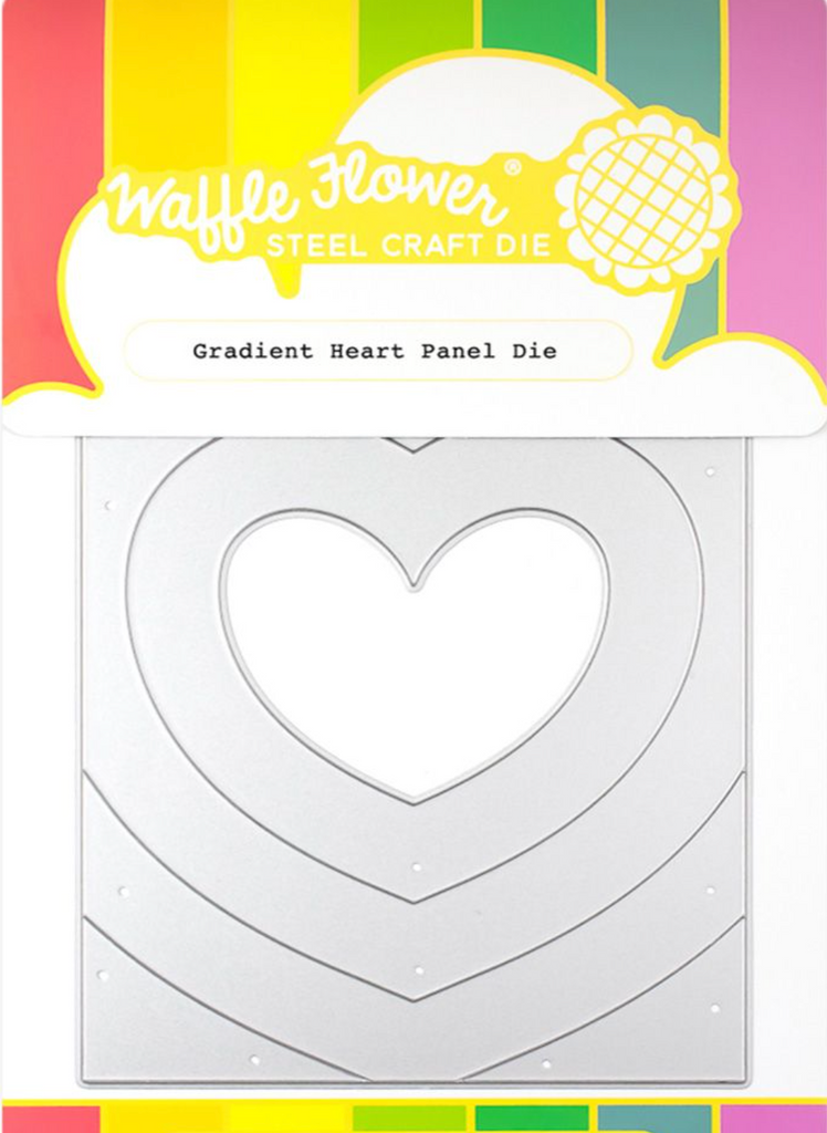 Waffle Flower Gradient Heart Panel Die 421600