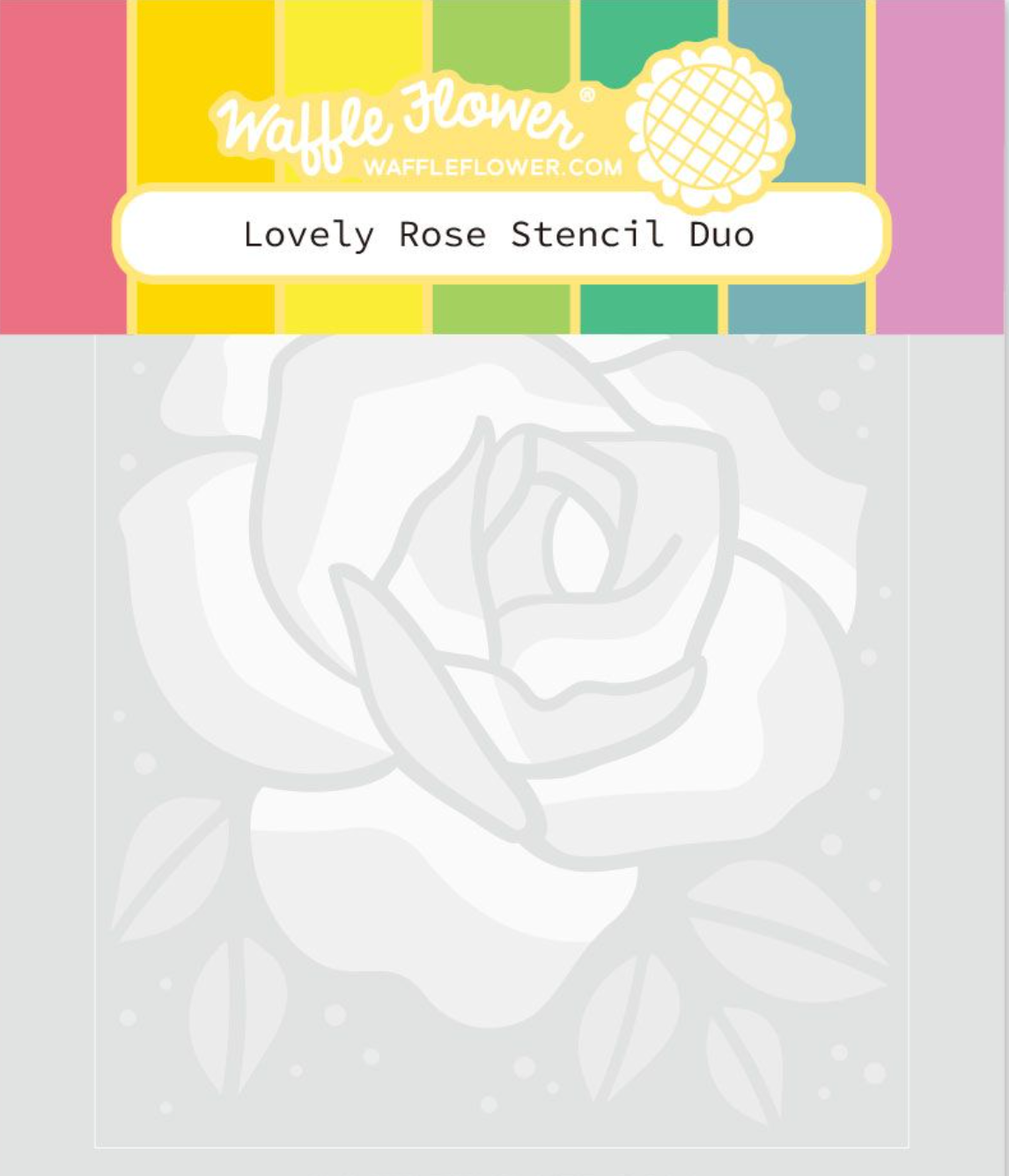 Waffle Flower Lovely Rose Stencils Duo 421607