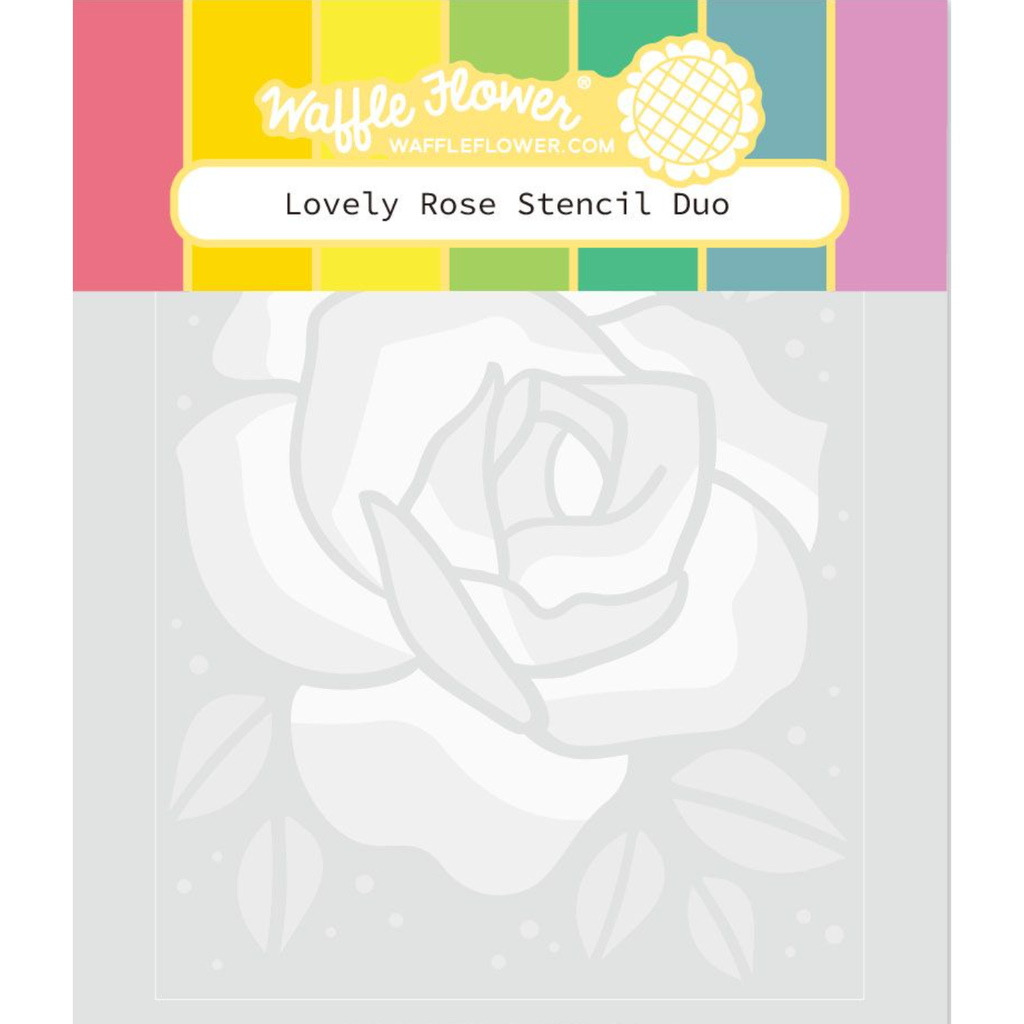 Waffle Flower Lovely Rose Stencils Duo 421607