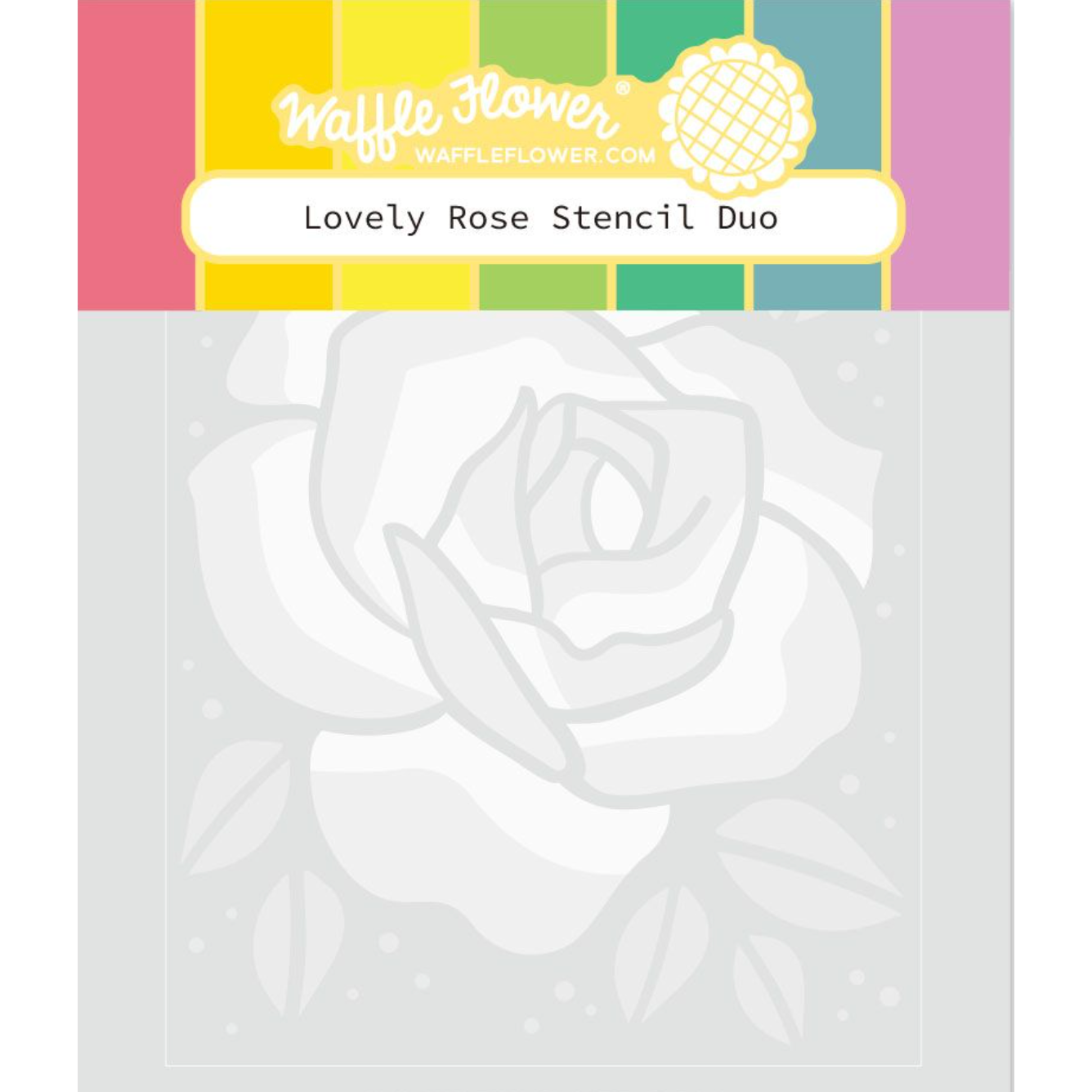 Waffle Flower Lovely Rose Stencils Duo 421607