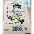 La-La Land Crafts Cling Stamp Snowball Fight Luka 5568