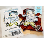 La-La Land Crafts Cling Stamp Snowball Fight Luka 5568 product image