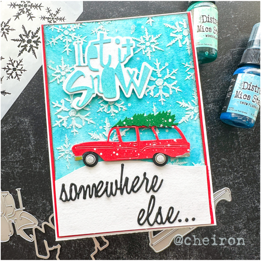 Tim Holtz Sizzix FESTIVE WORDS Thinlits Dies 665575 let it snow | color-code:ALT02