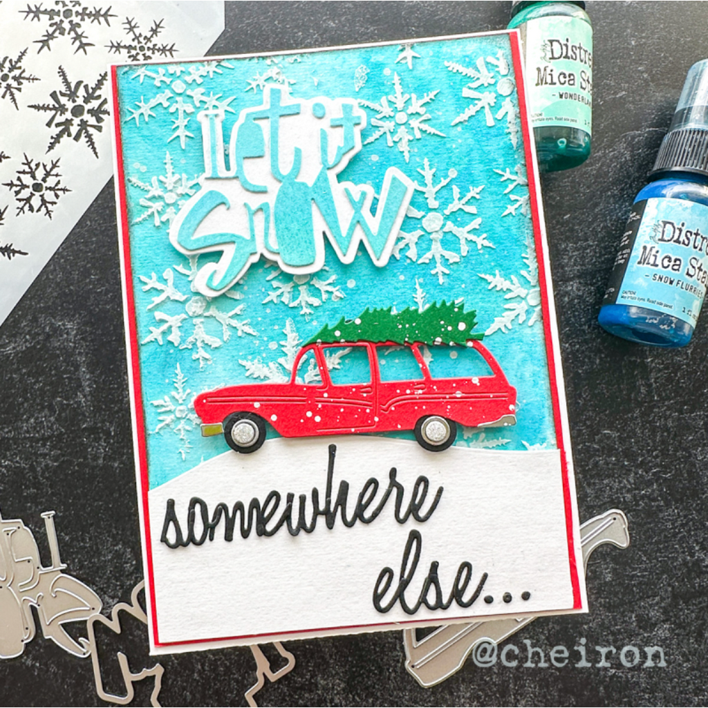 Tim Holtz MINI STENCIL SET 18 MST018 let it snow | color-code:ALT01