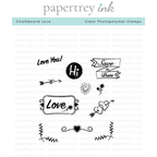 Papertrey Ink Chalkboard Love Clear Stamps 1553