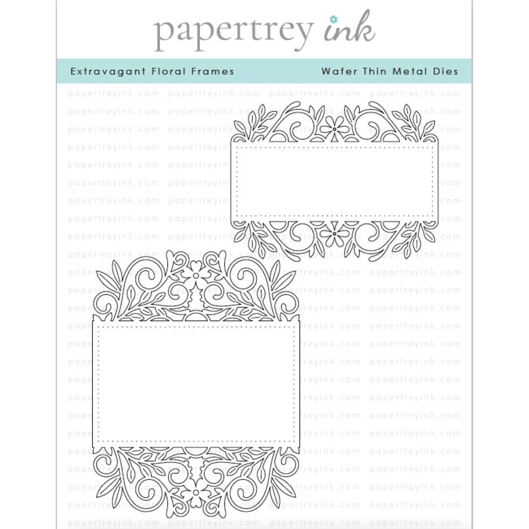 Papertrey Ink Extravagant Floral Frames Dies pti-0738